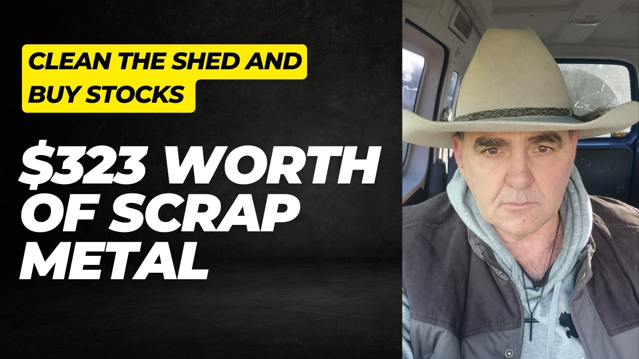 $323 Worth Of Scrap Metal! Clean the Shed And Buy Stocks! @From Zero To A Hundred Million Dollars 
