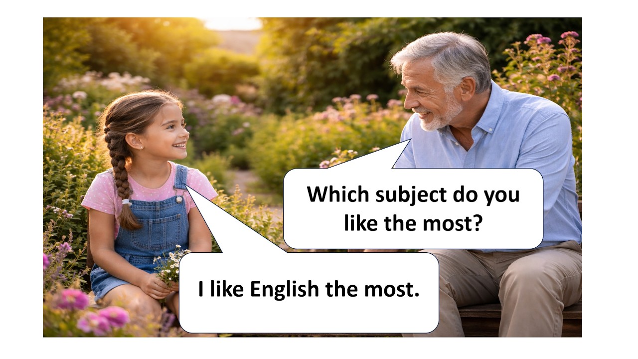 A girl is talking to an old man in the garden || Talk in English || Practice Talking in English ||