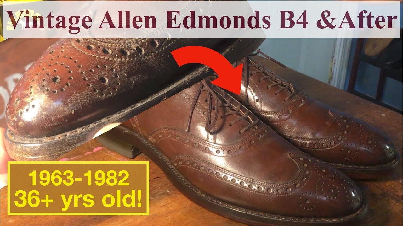 Чистка винтажных броги Allen Edmonds