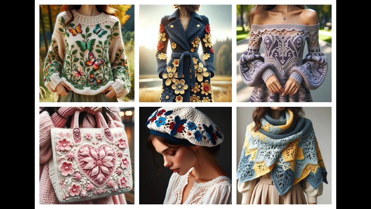 Knitted clothing model collection(1) #knitted #crochet #design #clothing