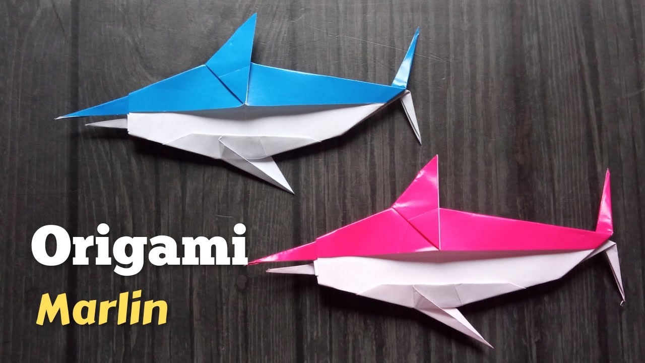 Easy Origami Marlin Fish - Origami Animals - Origami For Beginners