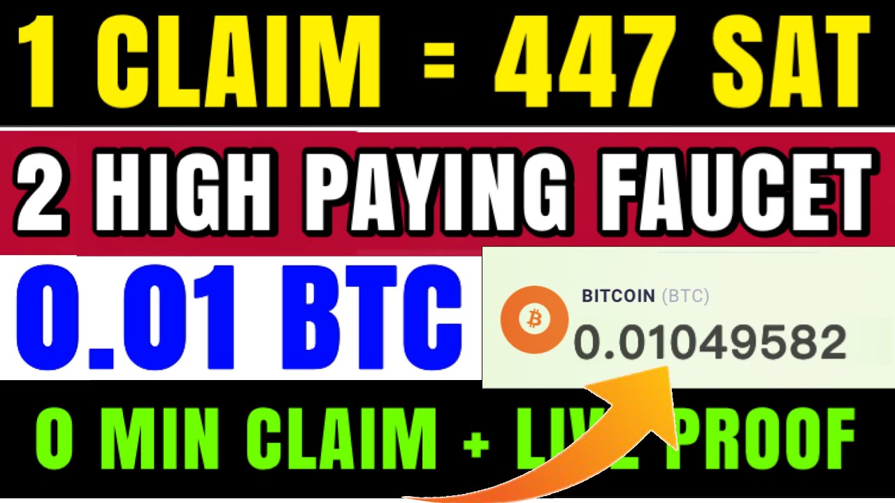 per claim 447 satoshi | 2 High paying faucet + 0 min claim | live proof | Best bitcoin faucet 2021