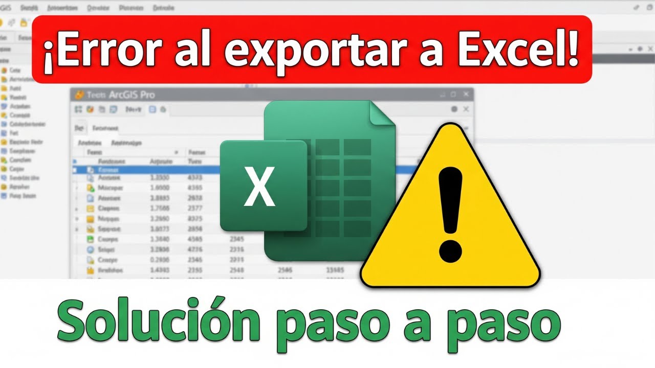 Cómo solucionar el error al exportar tablas a Excel en ArcGIS Pro