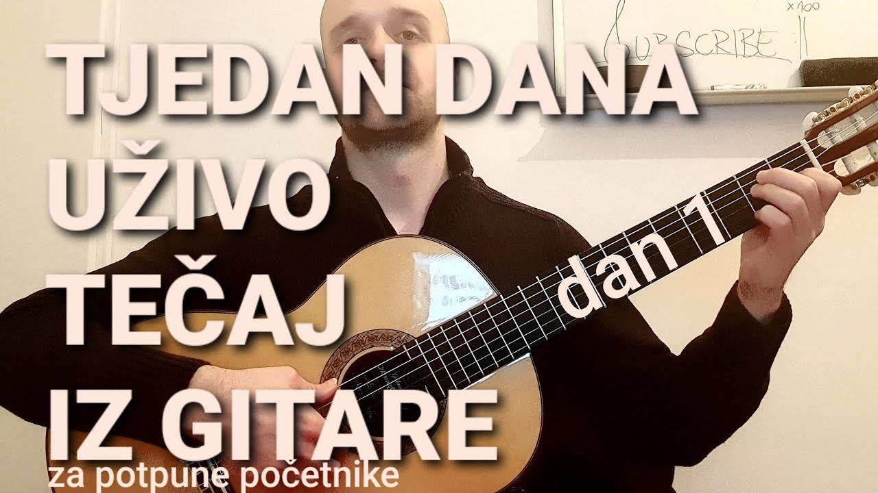 Lekcije iz GITARE 🔴 UŽIVO - Dan 1 (Osnove)