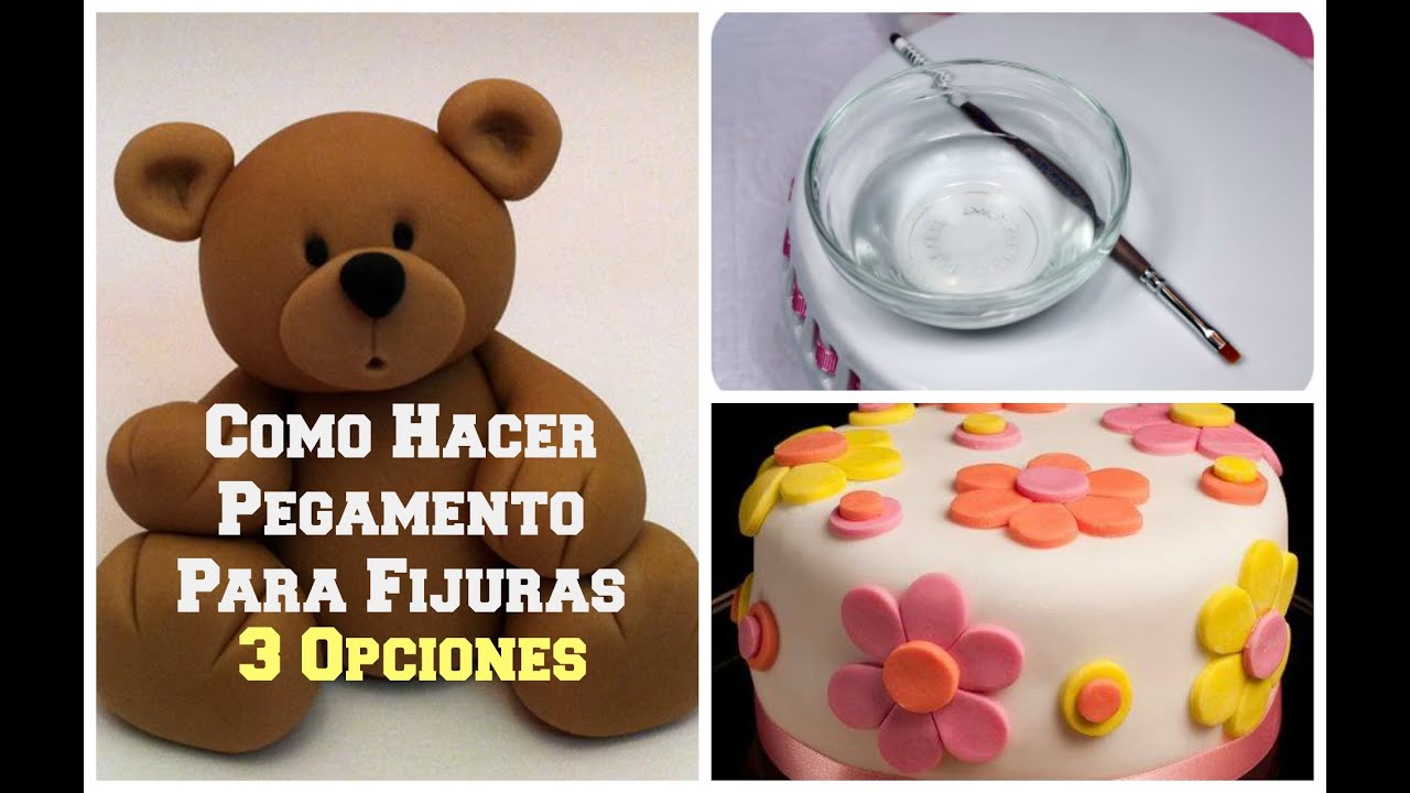 Tutorial pegamentos para figuras En Fondant (3 Opciones) - Madelin's Cakes