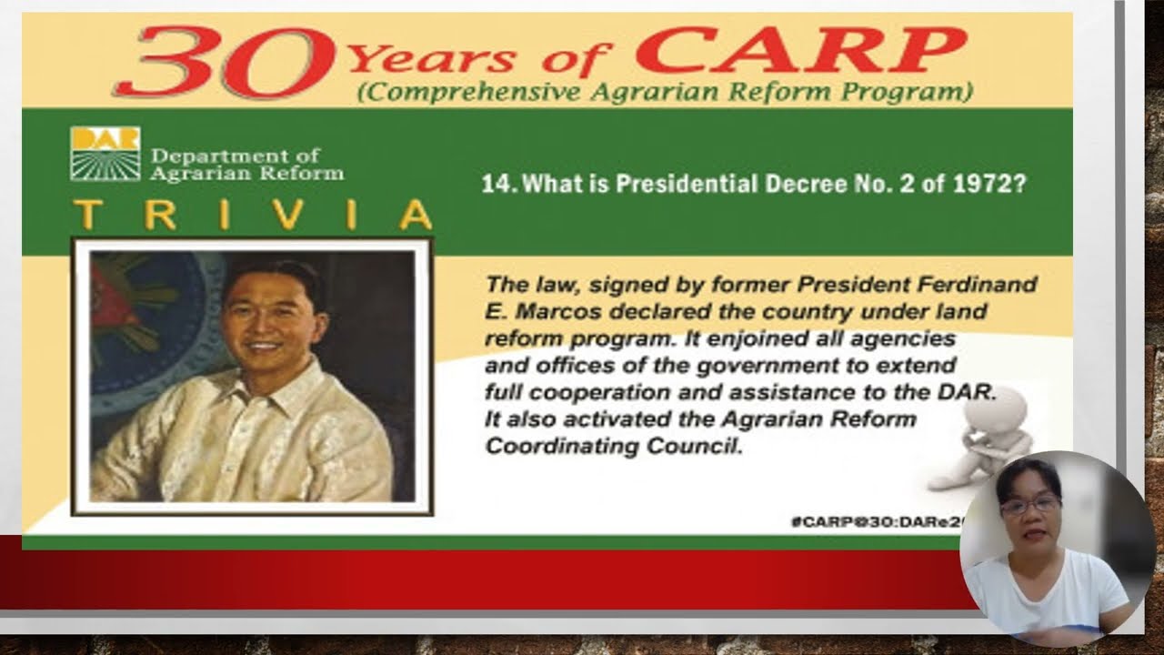 Comprehensive Agrarian Reform Program Lecture