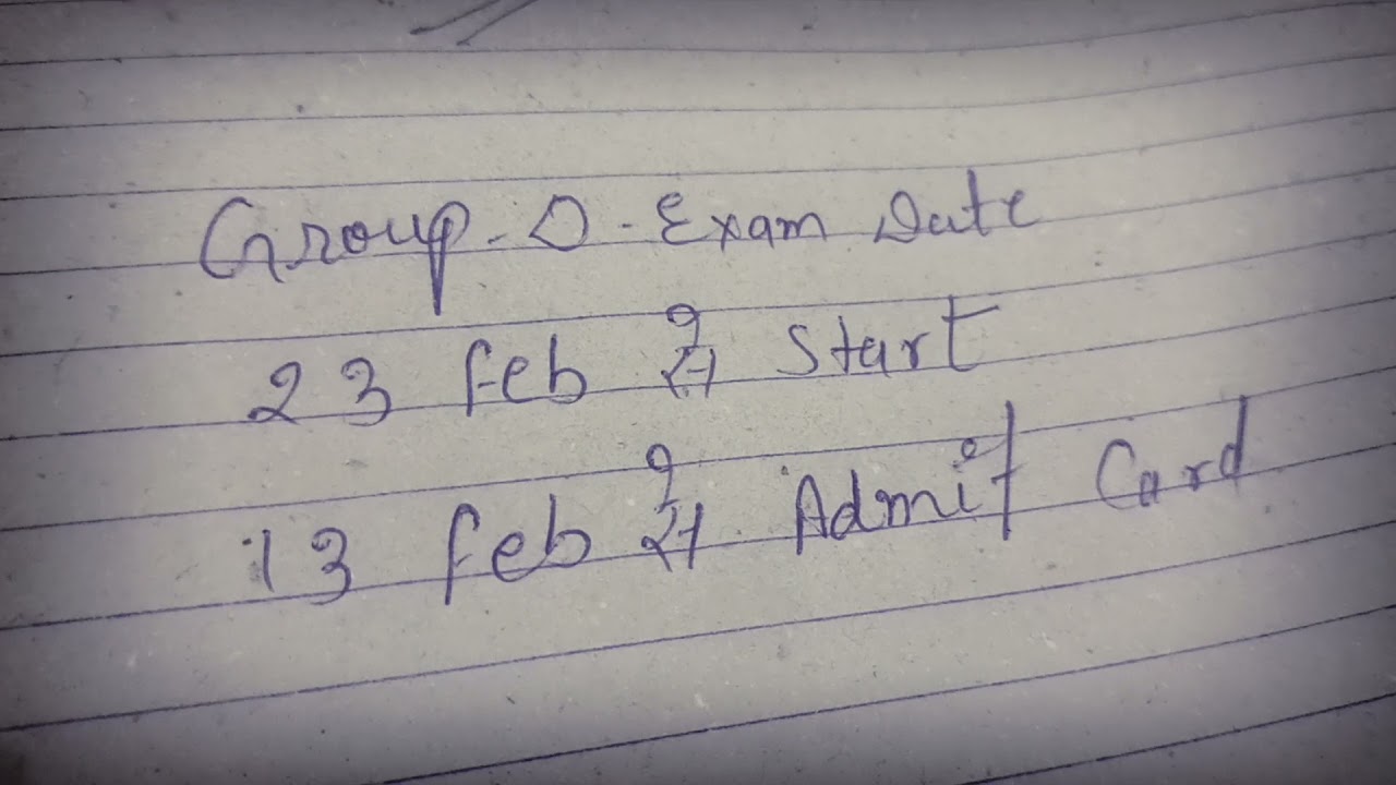 rrb group Dexam date,RRB D EXAM , Group D exam  date