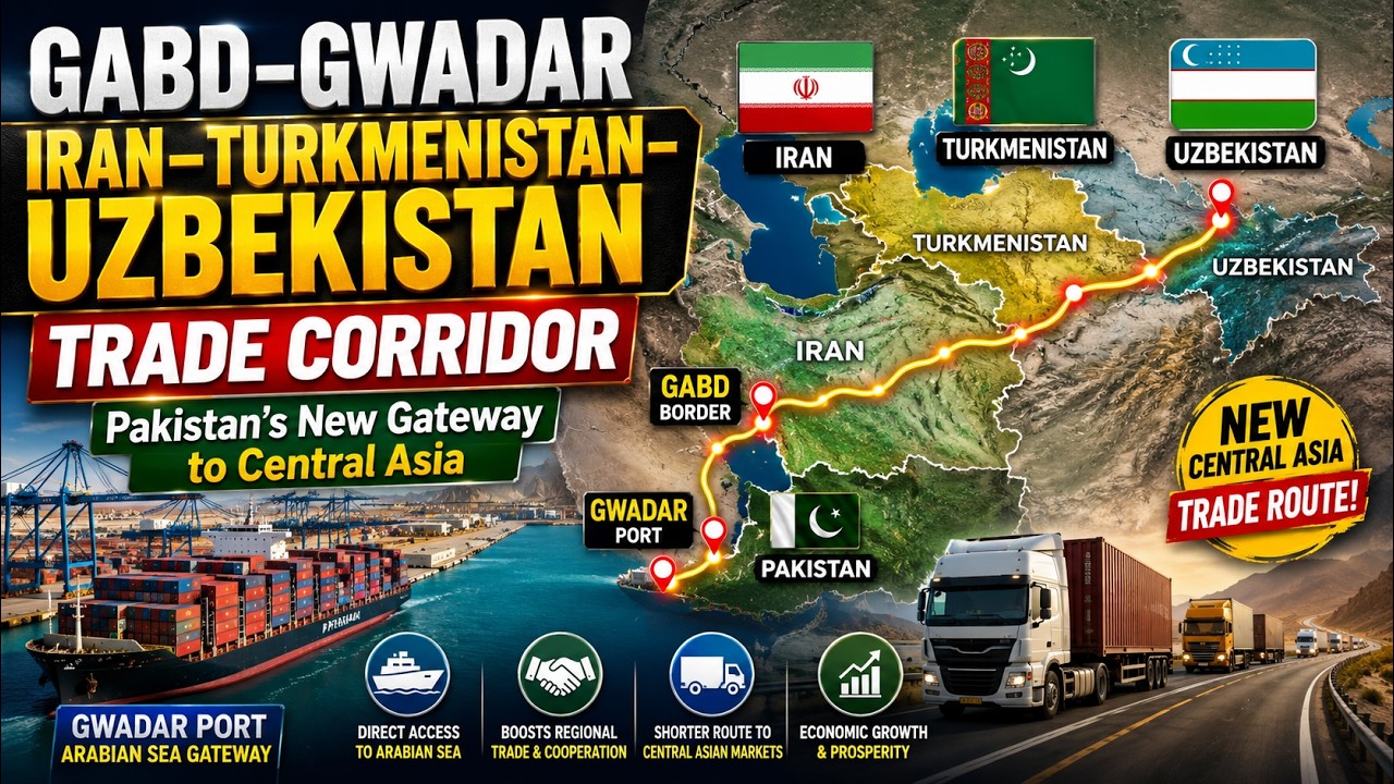 Gabd&ndash;Gwadar&ndash;Iran&ndash;Turkmenistan&ndash;Uzbekistan Corridor | Pakistan's Gateway to Central Asia