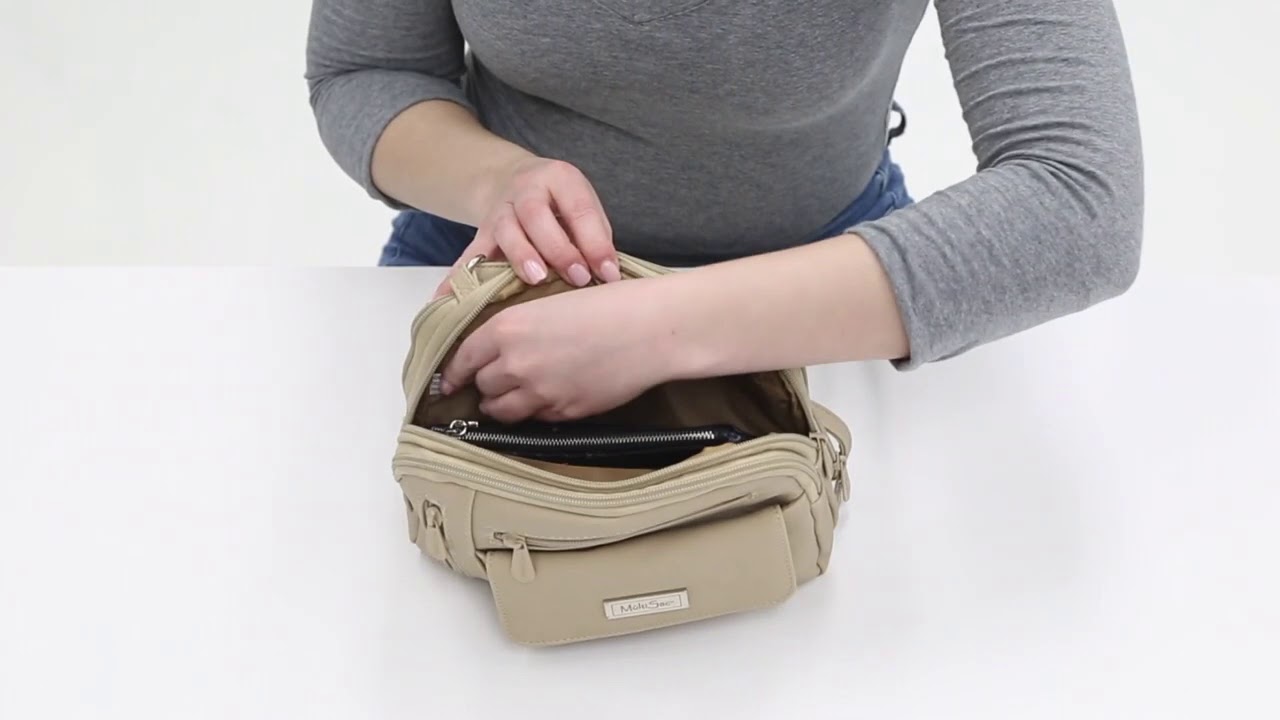 MultiSac Handbags - Zippy Triple Compartment Crossbody Bag