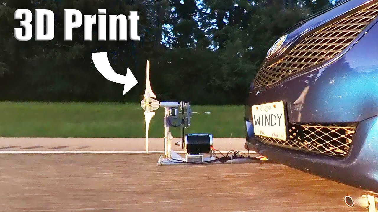 3D Printed Turbine on a Camry - Wind Power on a Car #6