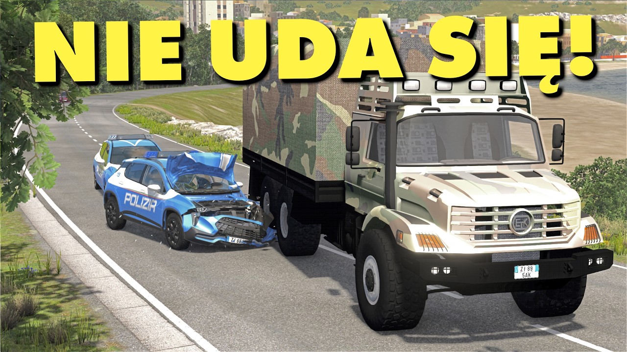 WŁOSKA POLICJA PR&Oacute;BUJE MNIE ZATRZYMAĆ - Hogaty w BEAMNG.DRIVE 
