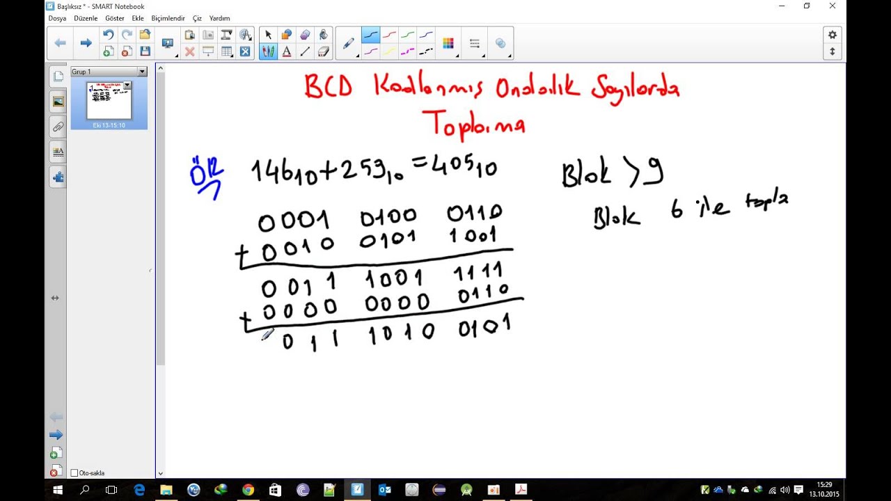BCD Kodlanmış Sayılarda Toplama İşlemi