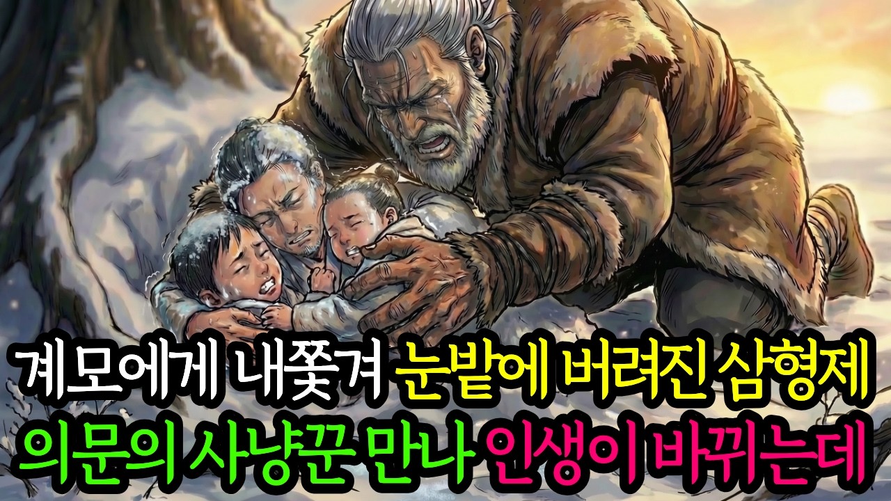 계모에게 내쫓겨 눈밭에 버려진 삼형제, 의문의 사냥꾼에게 구해져 인생이 바뀌는데..ㅣ야담ㅣ민담ㅣ조선야담ㅣ옛날이야기ㅣ오디오북ㅣ권선징악