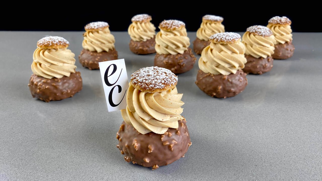 Bollos de Choux Gigantes 100 % Praliné - Giant Choux Buns 100% Praline