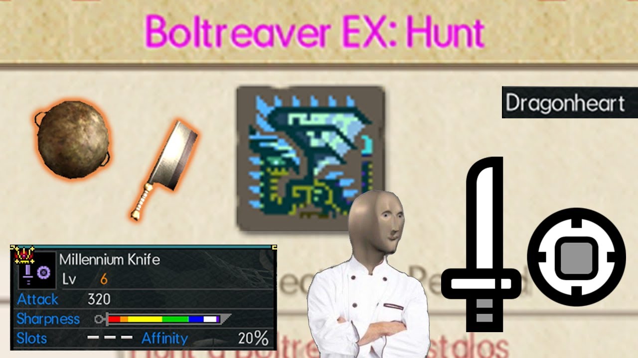 boltreaver EX vs a knife | Striker Sword and Shield | MHGU/MHXX