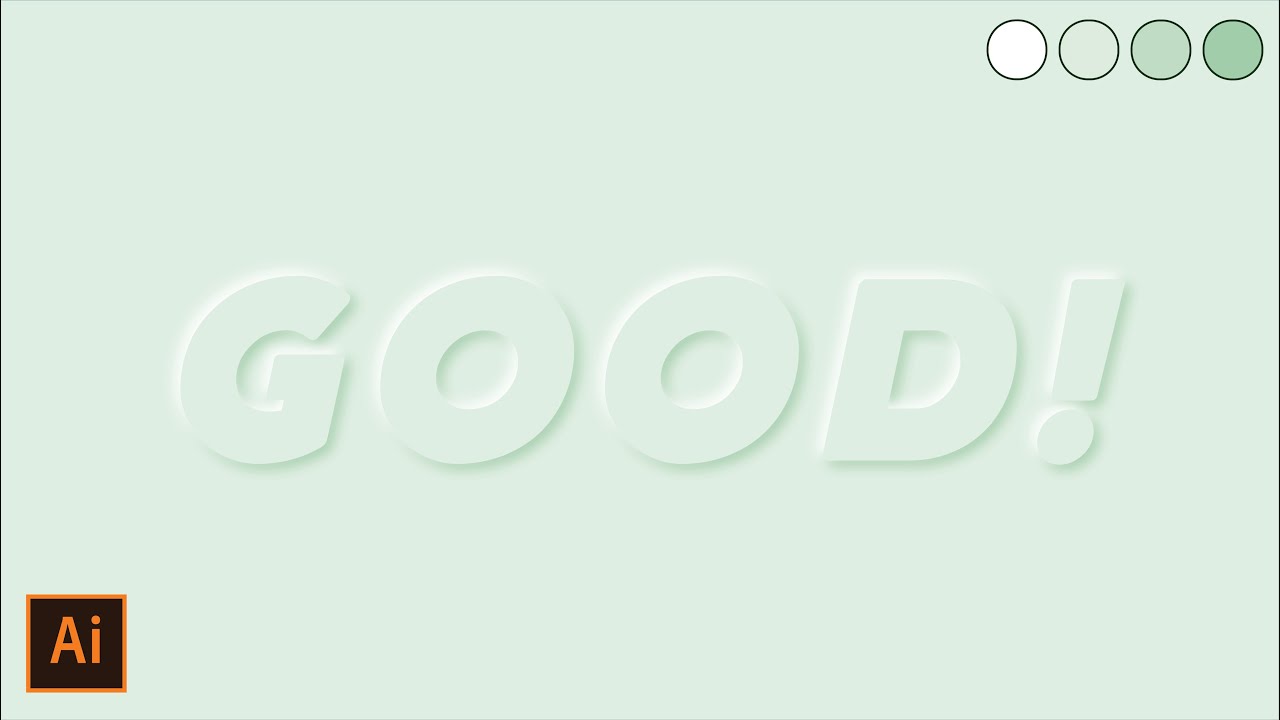 Neumorphism Text Effect In Adobe Illustrator