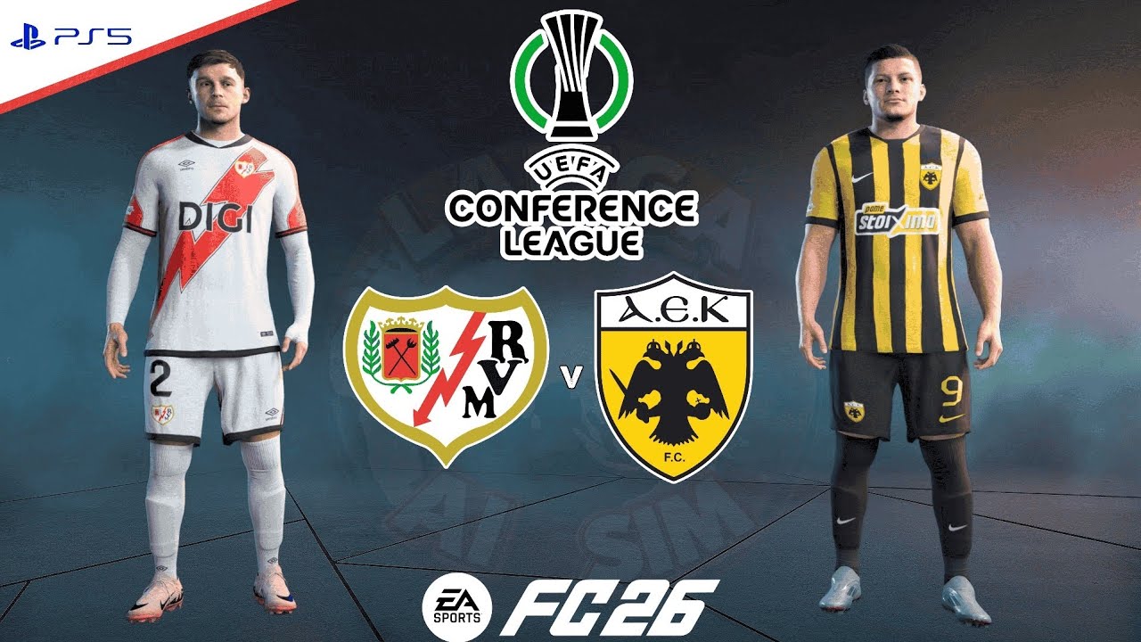 Rayo Vallecano v AEK Athens | UEFA Conference League 25/26 | Match Simulation | FC 26 PS5&trade;[4K]