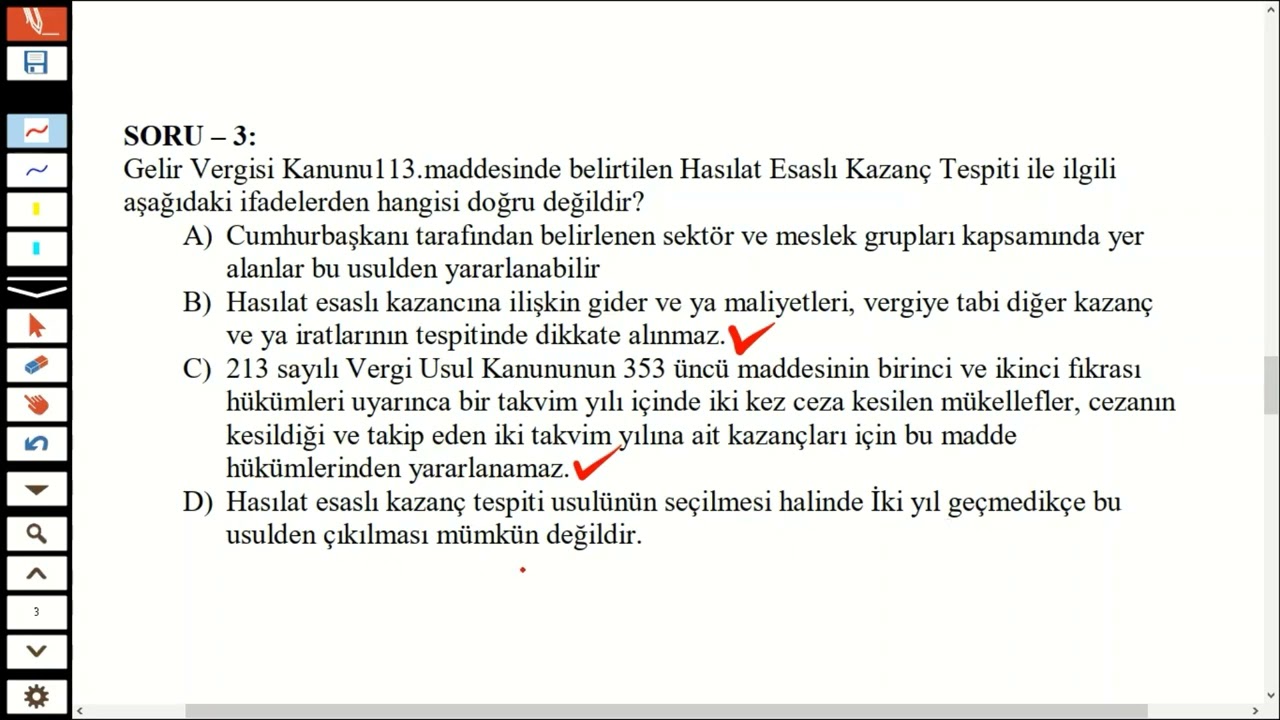 22.GELİR VERGİSİNDE HASILAT ESASLI KAZAN&Ccedil; TESPİTİ