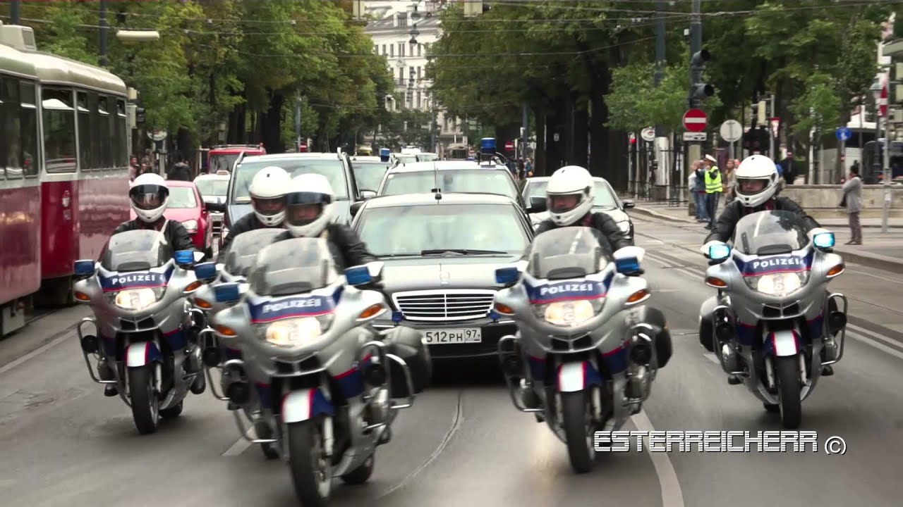 VIP-Polizeieskorte | Vladimir Putin in Wien 2014