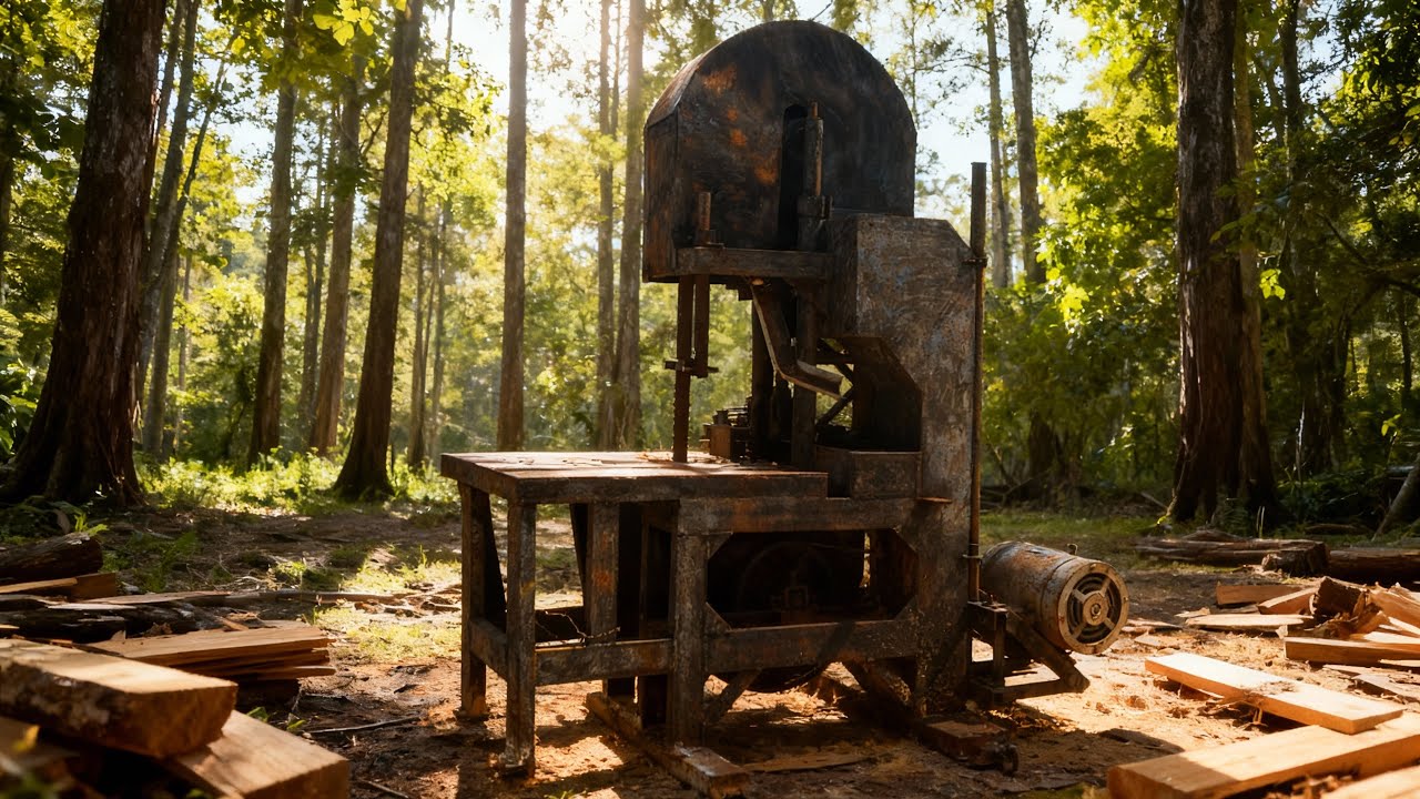 Restoring an Old Wood Band Saw Machine from Scrap // Bringing It Back to Life After Years of Rust