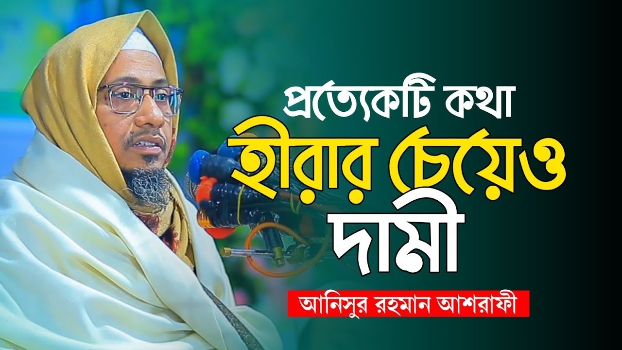 প্রত্যেকটি কথা যেন হীরার চেয়ে দামী। মাওলানা আনিসুর রহমান আশরাফী 