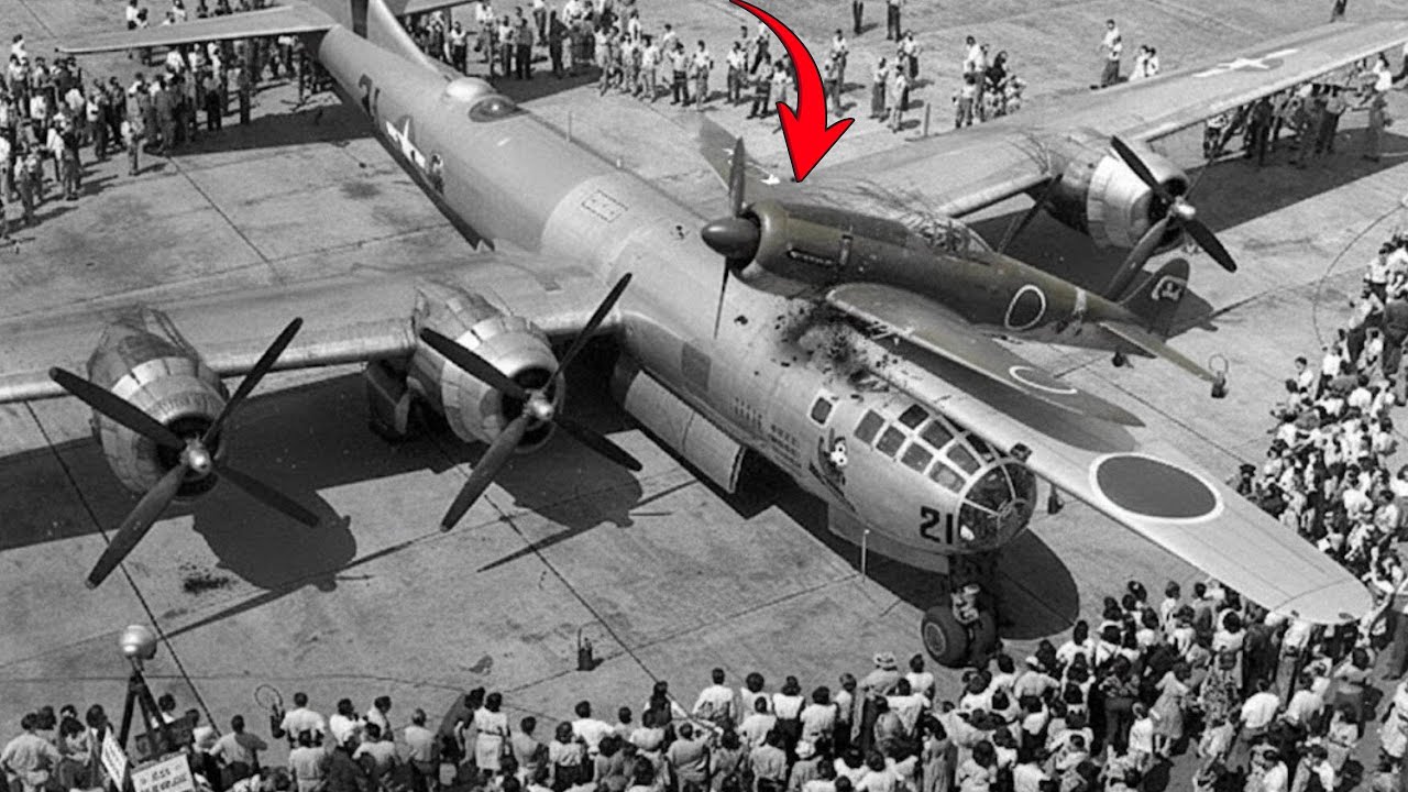 Когда B-29 пережил два лобовых столкновения — и всё же уничтожил 14 японских истребителей