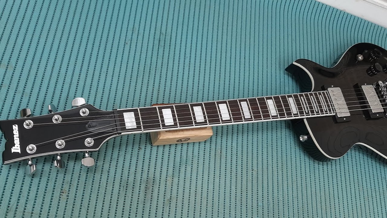 Ibanez ART 120. Шлифовка ладов, перепайка темброблока, настройка.