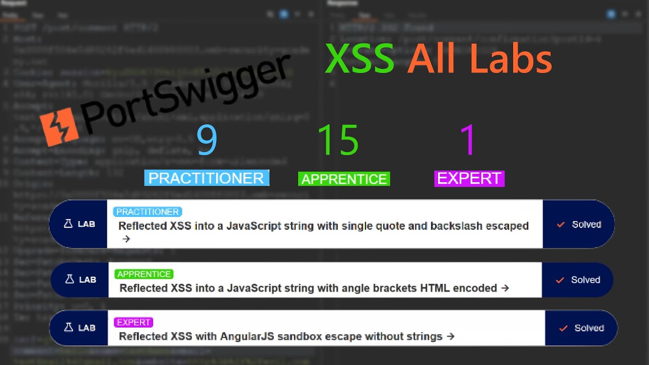شرح تفصيلي و حل جميع لابات portswigger عن ثغره💡xss | الجزء الثاني