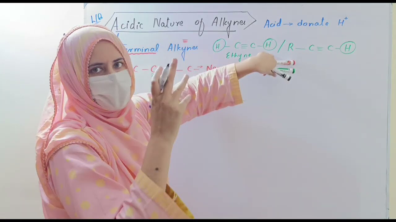 Acidic Nature of Alkynes | Chapter # 8 | Chemistry 12 | MDCAT / ECAT / PTB