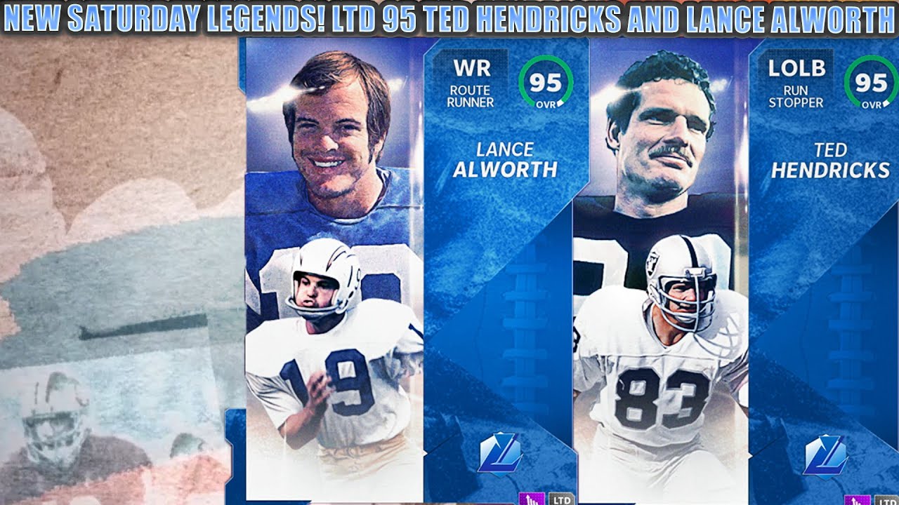 95 OVR TED HENDRICKS IS INSANE! INSANE NEW 95 OVR LTD HENDRICKS, AND ALWORTH! MUST HAVE! | MADDEN 21