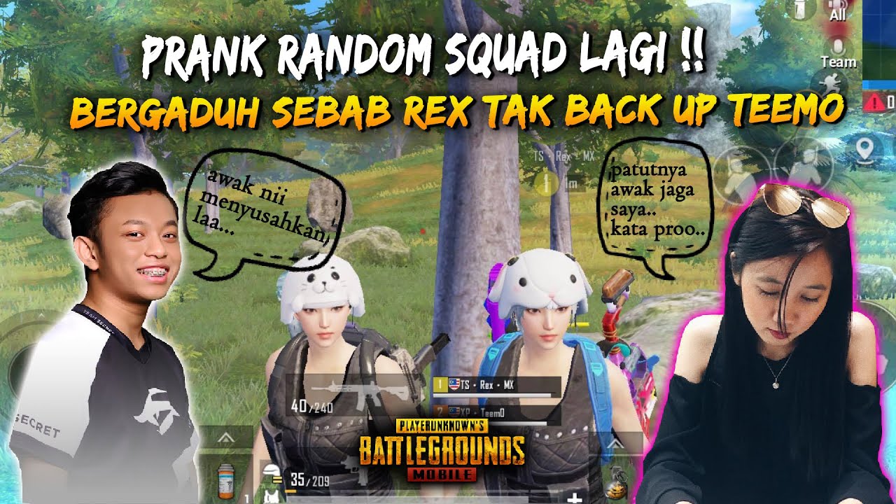 Random Tak Henti Gelak Dengar Rex Bergaduh Dengan Teemo  | Rex FT TeemO | Pubg Mobile Malaysia