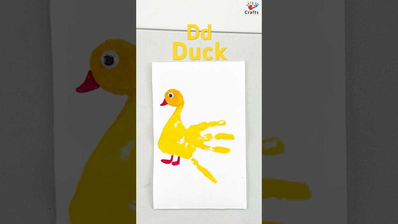 D for Duck🐥- Alphabet handprint art for toddlers🔠 #shorts #alphabet #toddler  #duck #abcd #kids