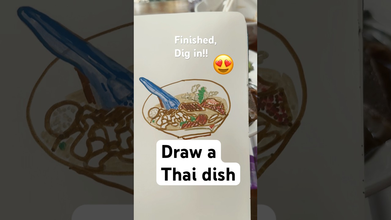 At a local Thai noodle shop #food #doodle #art#sketch#painting #simple #thaifood