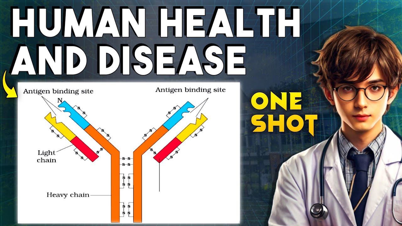 Complete HUMAN HEALTH AND DISEASE One Shot 🔥 | Class 12 Biology Revision NEET 2025