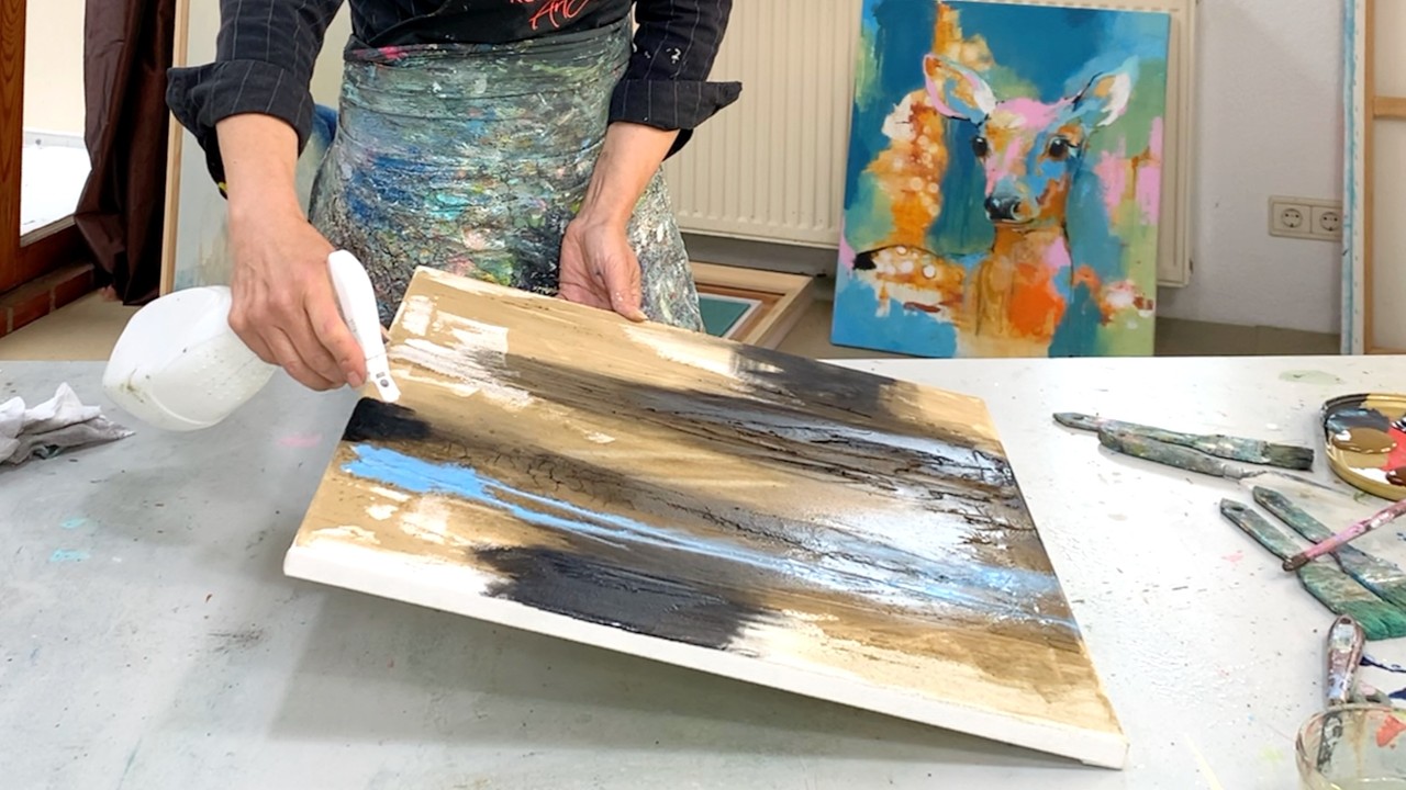 So einfach zur&uuml;ck ins Malen &ndash; Heilerde-Struktur & Acryl gegen Malblockade