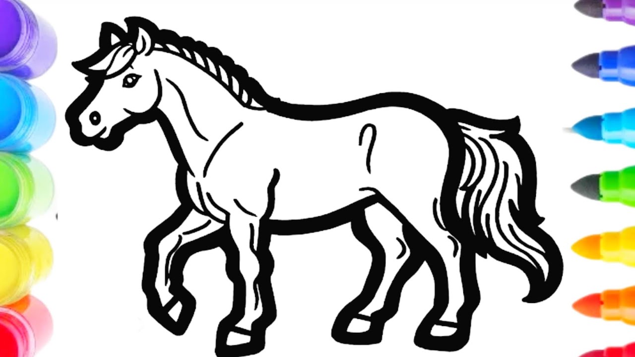 How to Draw a Horse Step by Step 🐎 | Easy Horse Drawing Tutorial