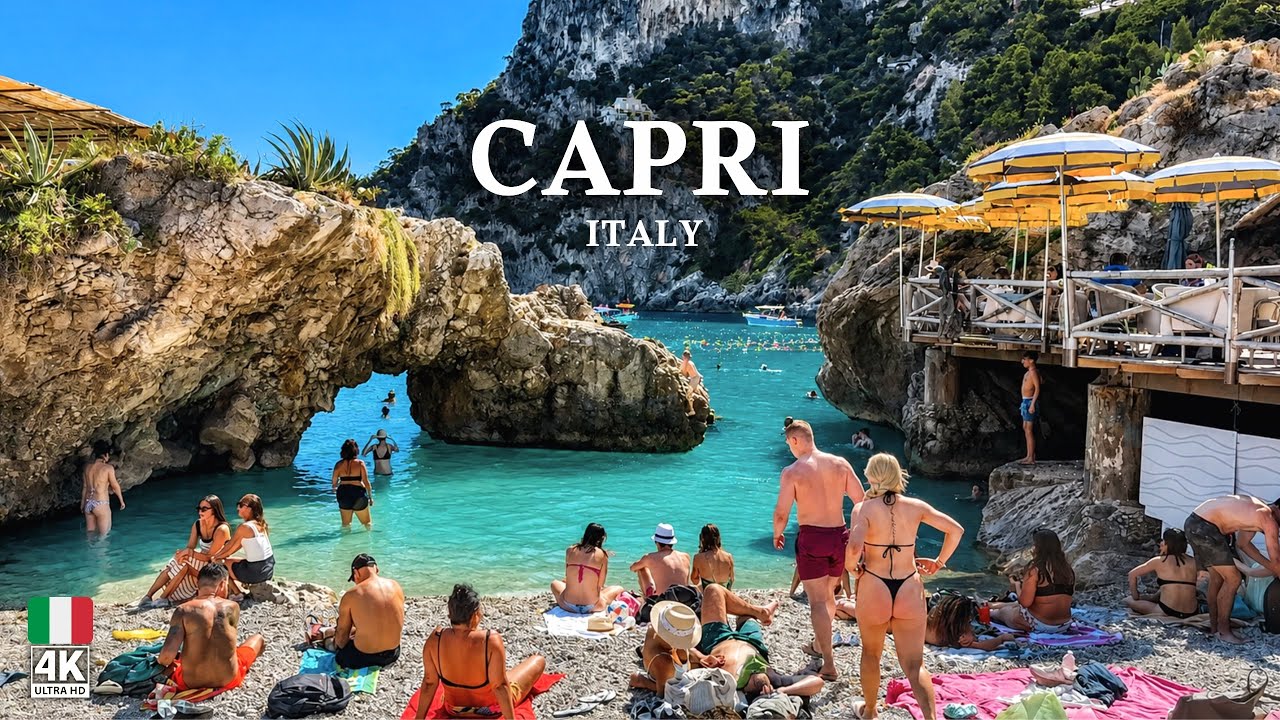 Capri, Italy 4K Walking Tour 🇮🇹 | Luxury Vibes, Coastal views & Marina Piccola