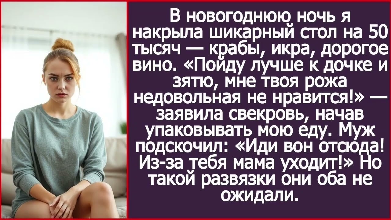 «Иди вон отсюда! Маме твоя рожа не нравится!» Рявкнул муж, когда я закончила готовить на Новый