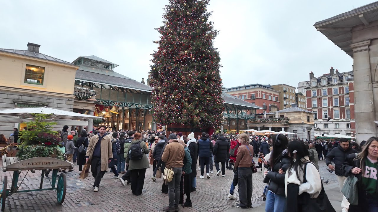 London Christmas Walk 🇬🇧 Westminster to West End | 90 Minutes 4K Walking Tour