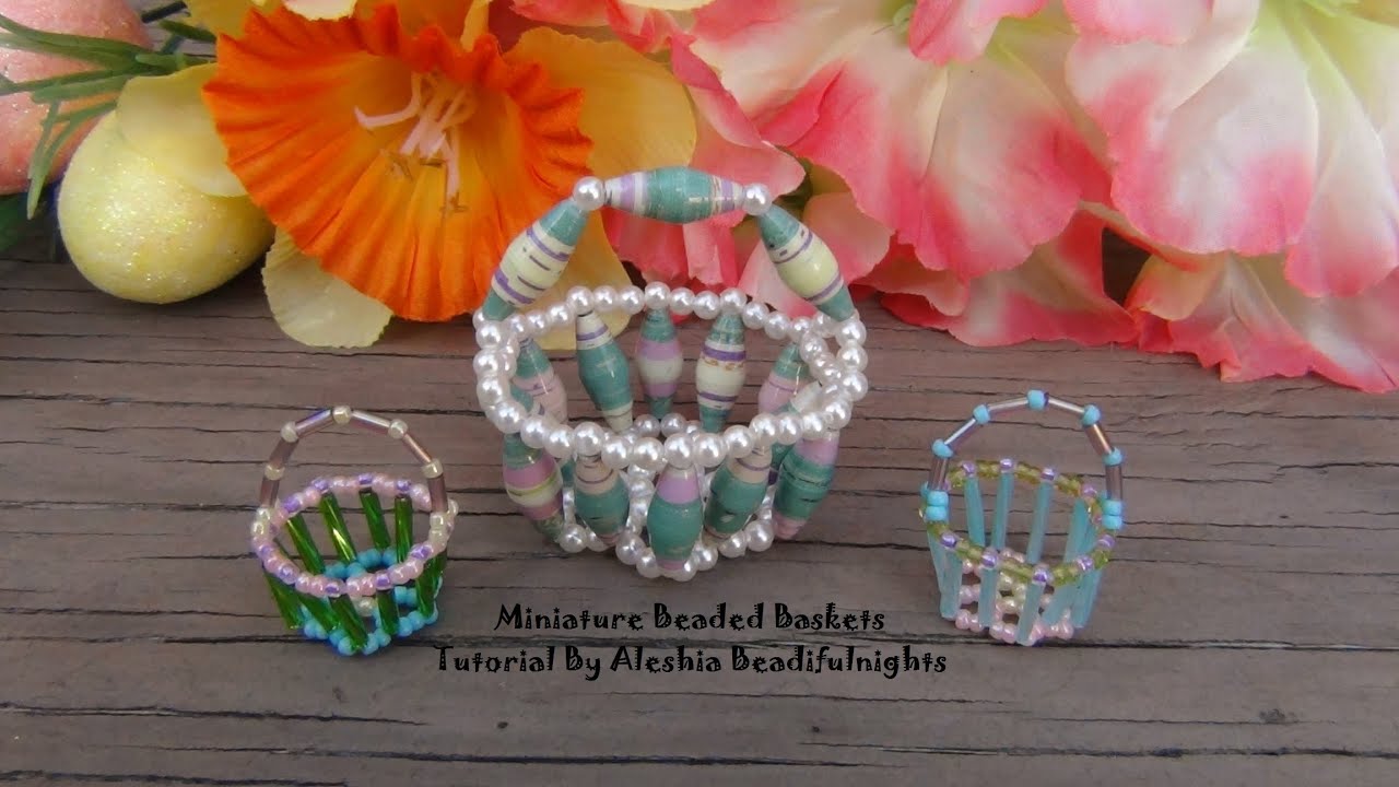 Miniature Beaded Basket Tutorial