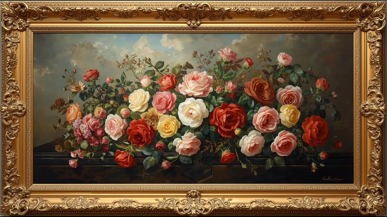 Victorian Rose Garden | Art Frame | Full HD 1080p 