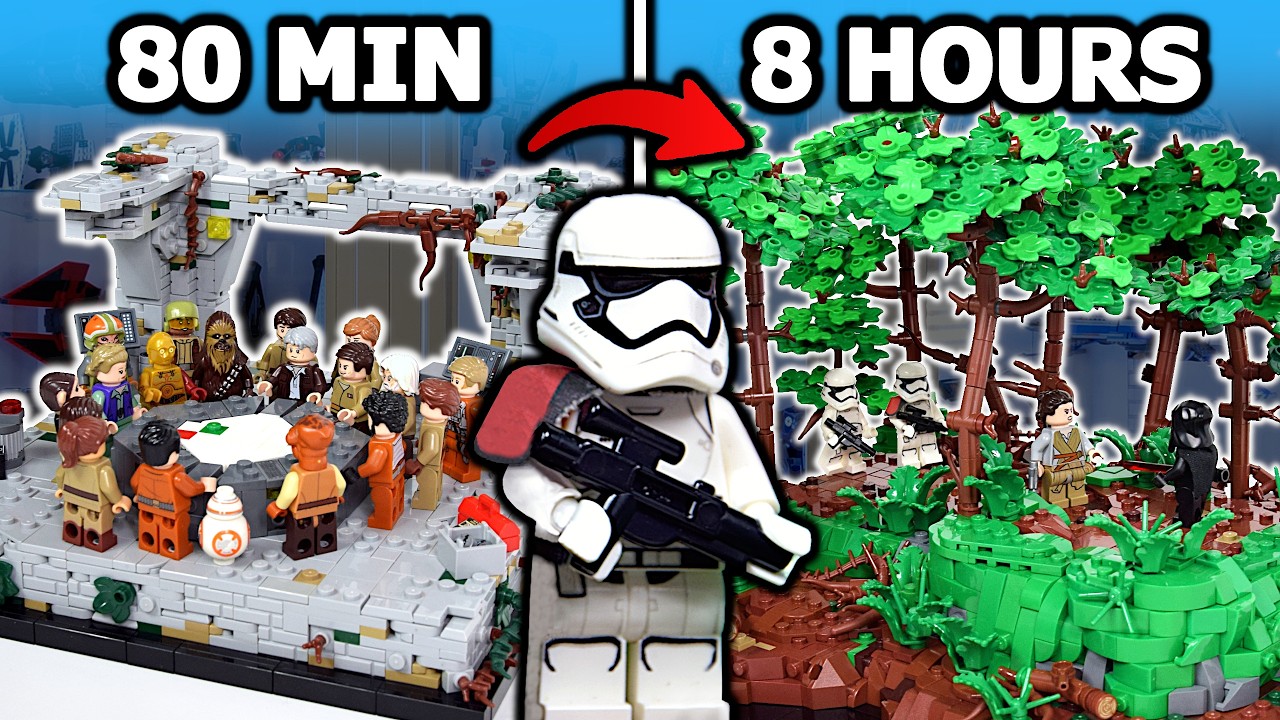 Я построил 5 сцен из «Звездных войн» в рамках LEGO-челленджа на время…