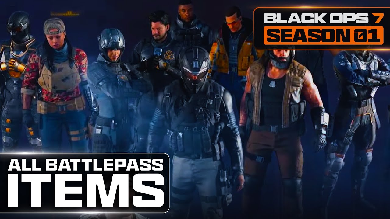 Black Ops 7: ВСЕ ПРЕДМЕТЫ БОЕВОГО ПРОПУСКА СЕЗОНА 1 (обзор Дорна, Блэкселла и 100 уровней)