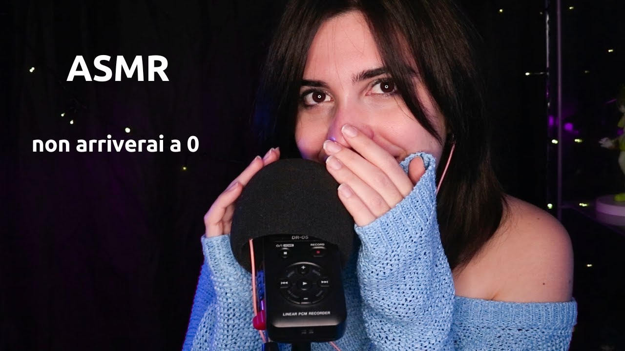 ASMR| COUNTDOWN DELLA BUONANOTTE🌙 : whispering, mouth sounds, hands movements