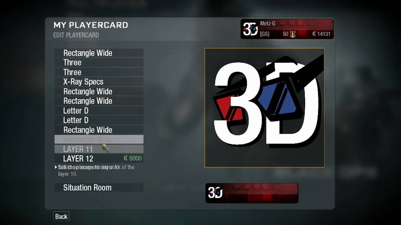 COD Black Ops 3D glasses emblem tutorial HD