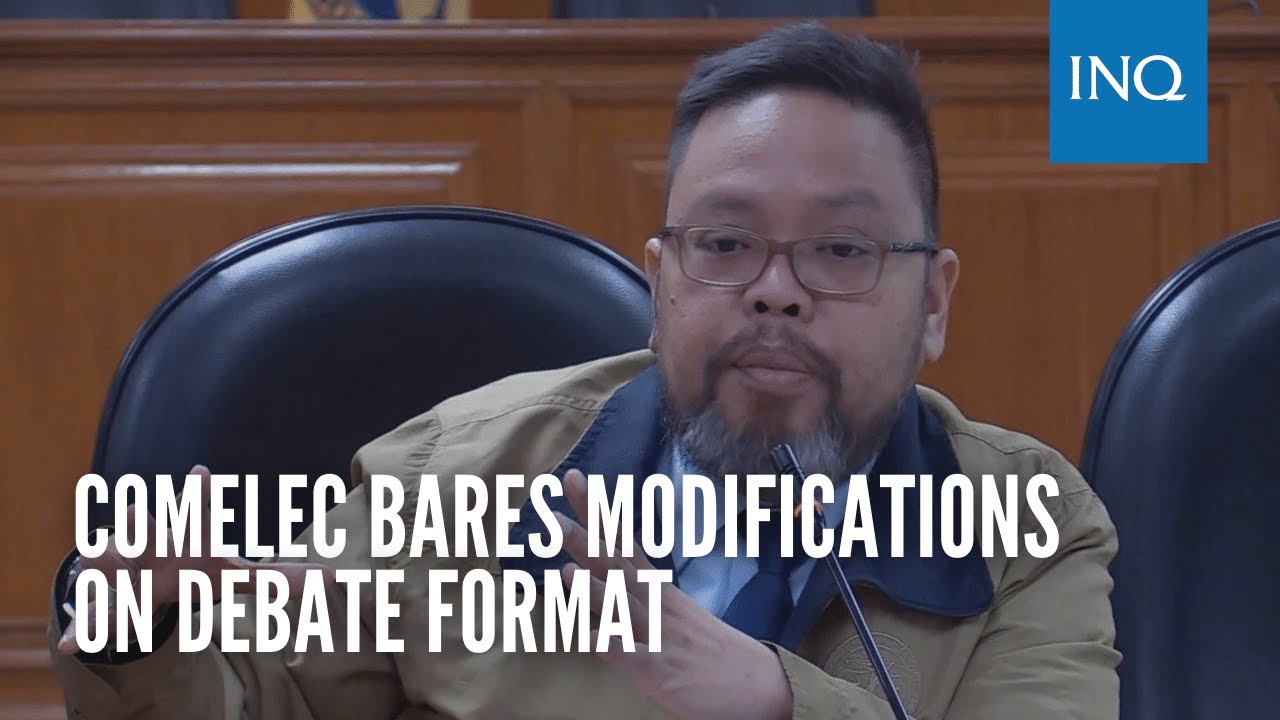 Comelec bares modifications on debate format