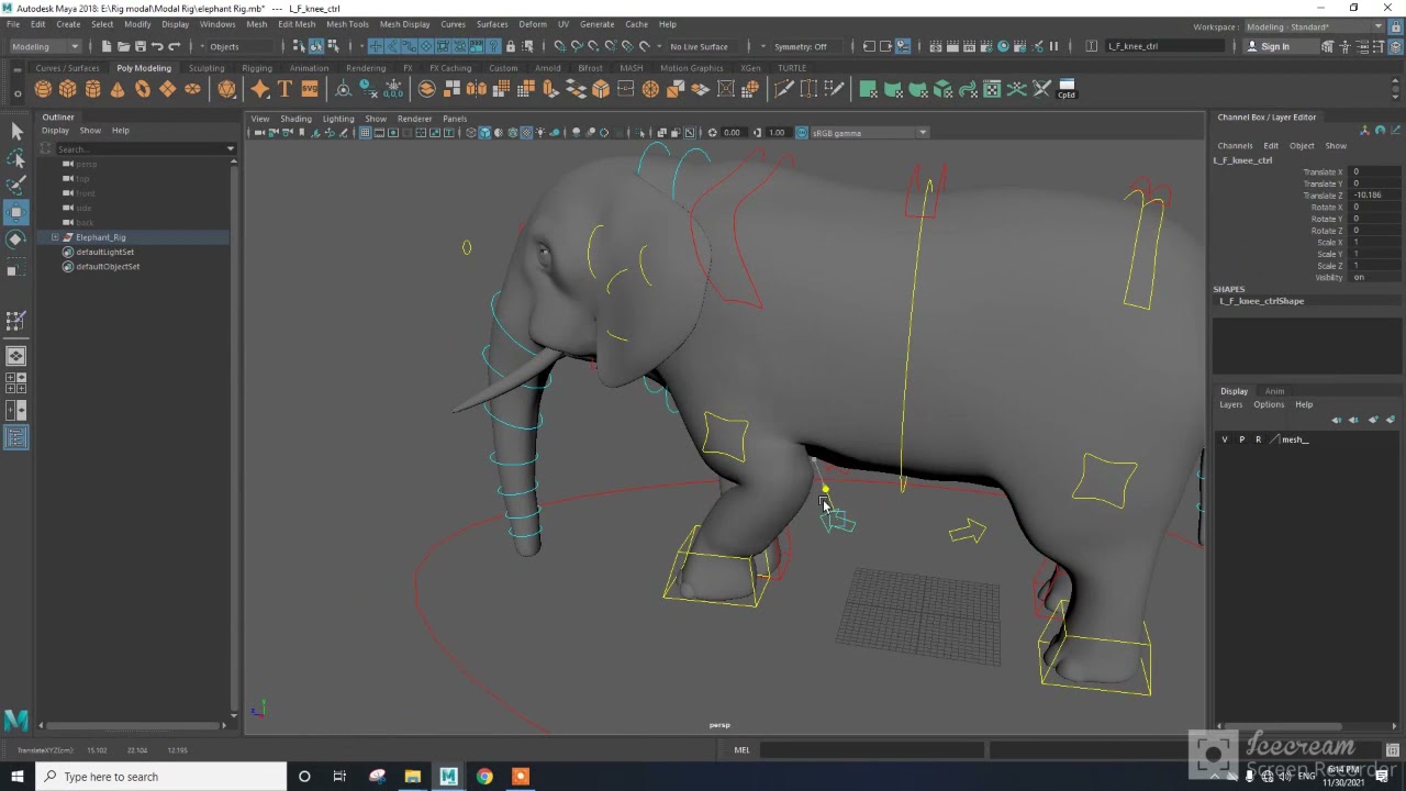 Maya Rigging showreel Elephant