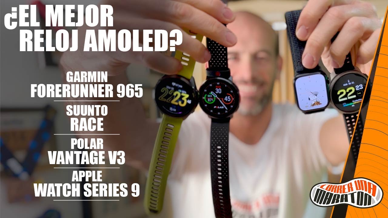 Garmin Forerunner 965 vs Suunto Race vs Polar Vantage V3 vs Apple Watch S9 | ¿El mejor AMOLED?