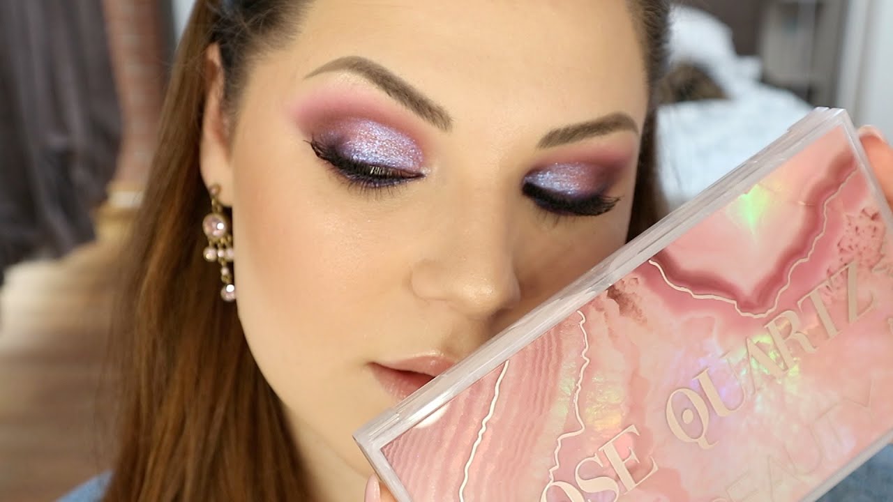 HUDA BEAUTY ROSE QUARTZ PALETTE!!
