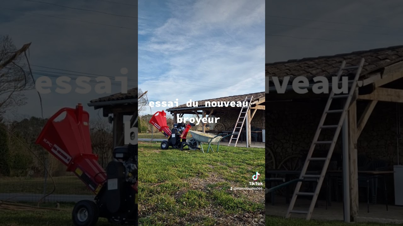 Test broyeur de branches KPC BIO- BK1000N-B